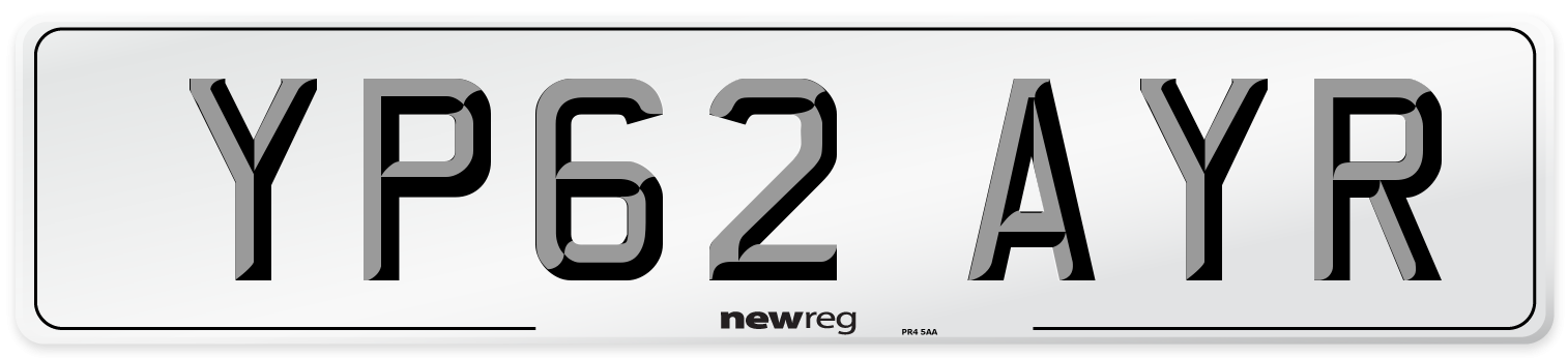 YP62 AYR Number Plate from New Reg